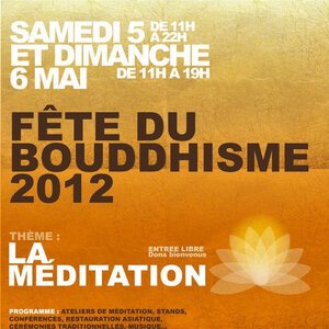 Affiche - Fête du bouddhisme et Vesak 2012